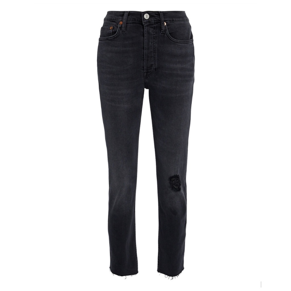 RE/DONE High-Rise Ankle Cropped Jeans